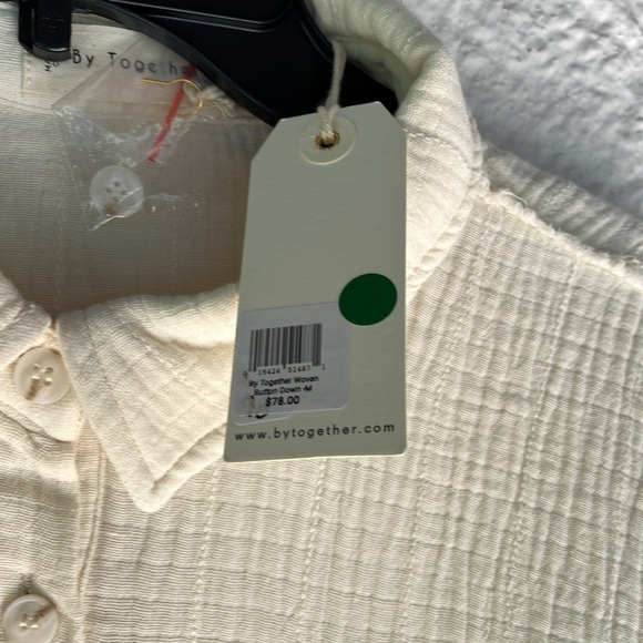 By together woven button down Nwt - Picture 5 of 5